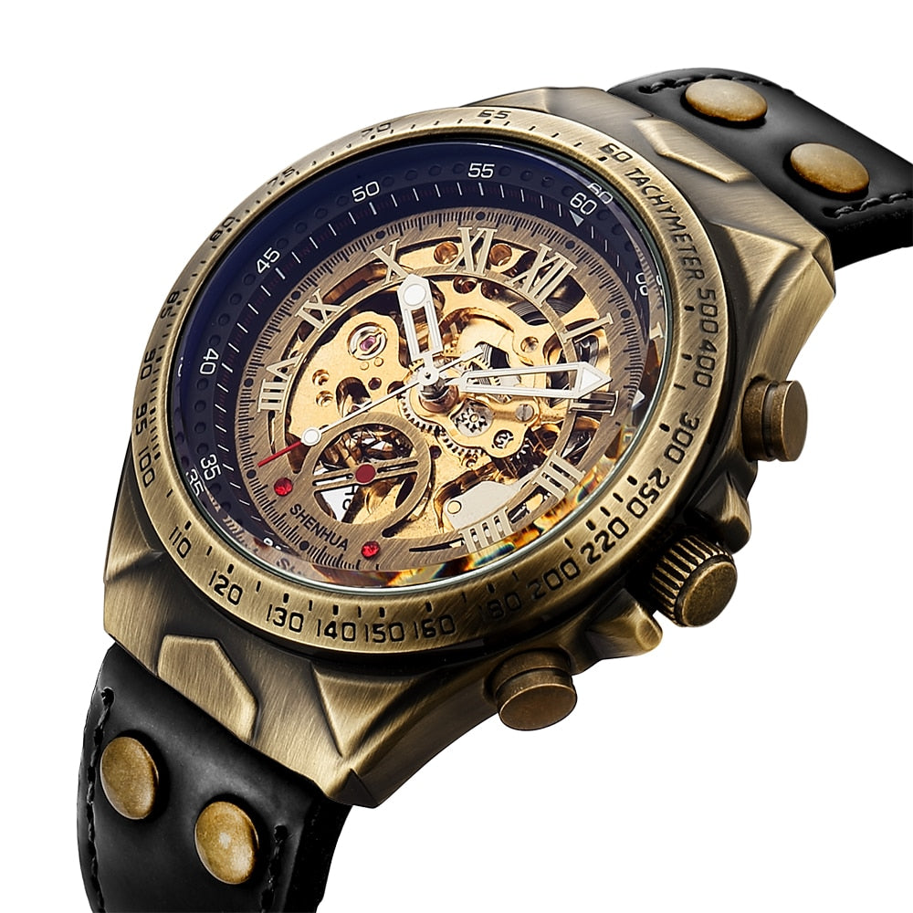 Luxury Steampunk Watch Gold and Silver 2