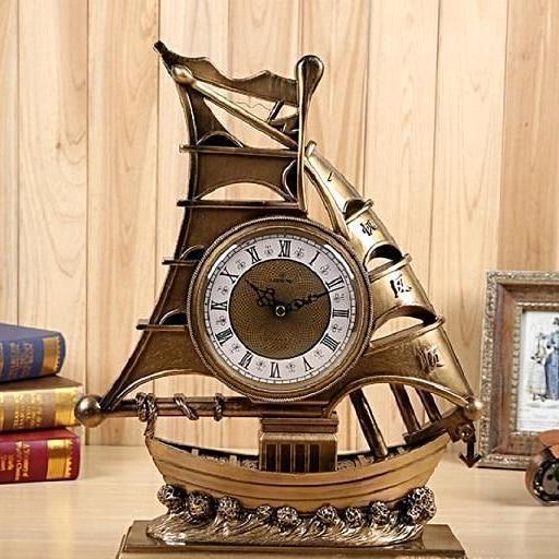 Shop Antique Maritime Trophy Desk Nautical Clock