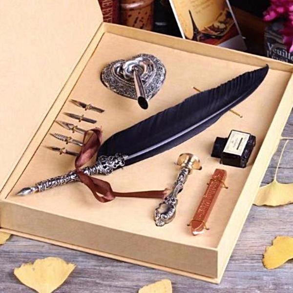 feather quill writing